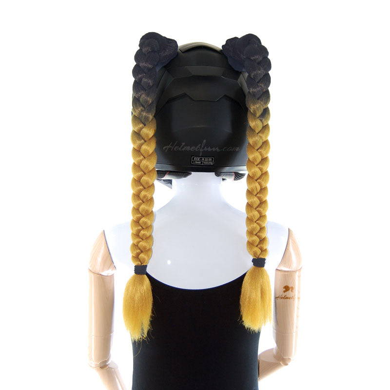 Helmet Pigtails A Perfect idea for decorating your helmet.