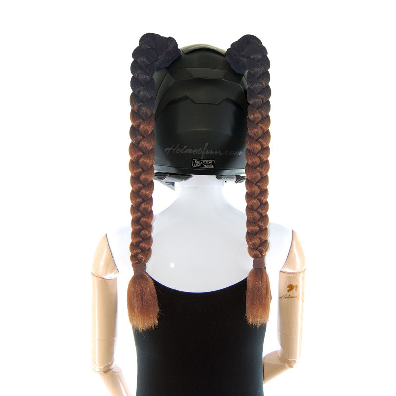 Helmet Pigtails A Perfect idea for decorating your helmet.