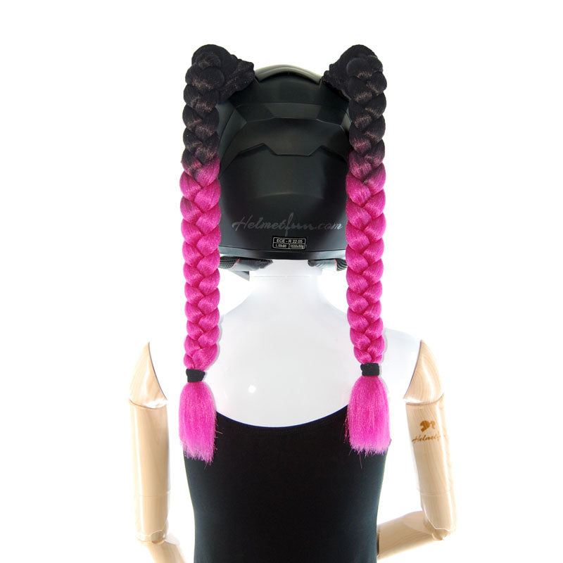 Helmet Pigtails A Perfect idea for decorating your helmet.