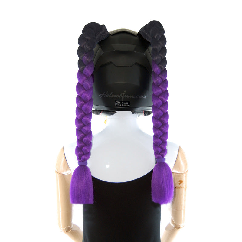 Helmet Pigtails A Perfect idea for decorating your helmet.